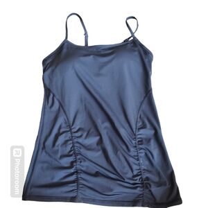 Zella Athletic Sports Tank w/Built-in Sports Bra Crimson Blue Size M EUC